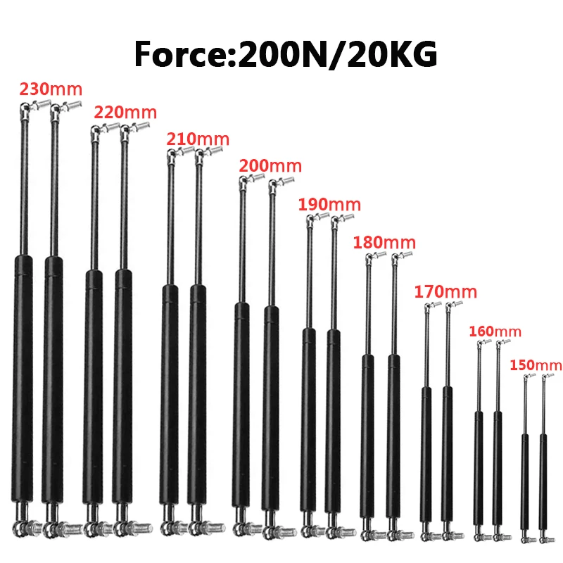 Furniture Hardware In China - 2 pièces 150-230mm 200N/20KG entretoises de