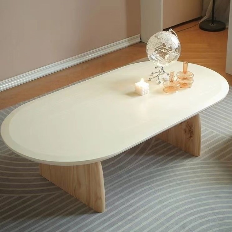 Japanese Furniture Hardware - Petite table basse ovale en bois